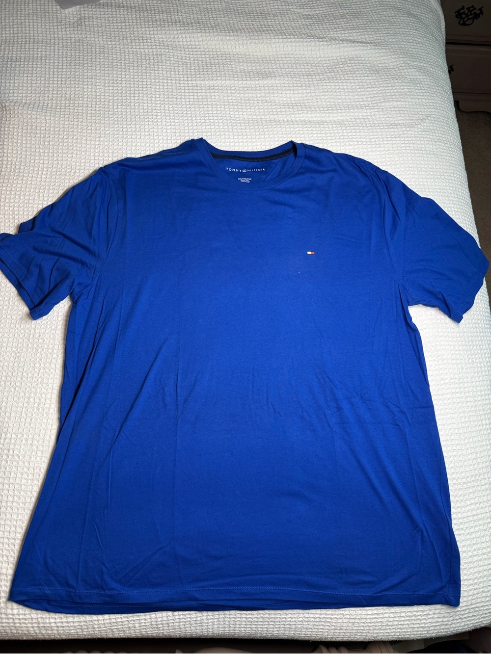 Tommy Hilfiger Men's Bright Blue Short Sleeve Crewneck Tee
